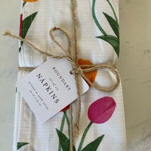 Spring Tulip pattern Napkins, Set of 6